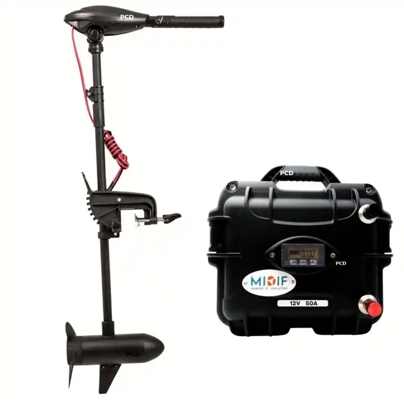 Pack Complet Moteur Electrique Haswing Osapian 2026 12V 55 Lbs Avec Batterie Lithium 50Ah Et Chargeur Prix Cassé