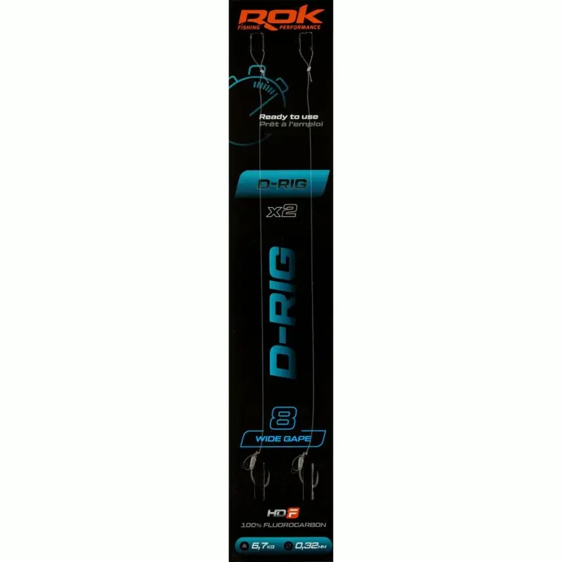 D-RIG WG _8 – 2X PACK LOT DE 2X MONTAGES D-RIG WIDE GAPE _8 ROK FISHING PERFORMANCE Soldes