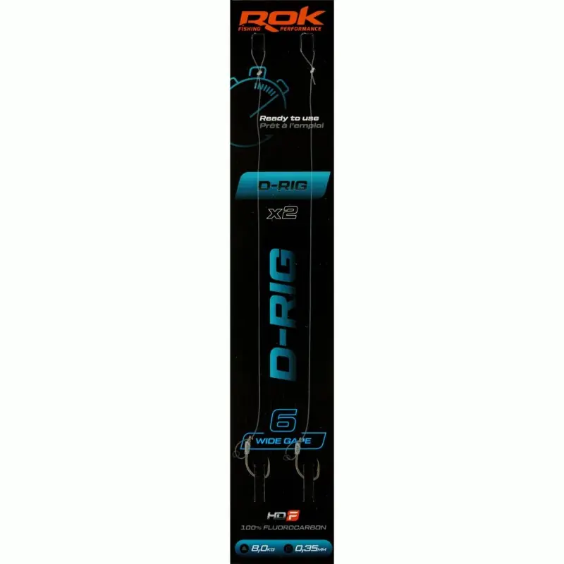 Vente Directe D-RIG WG _6 – 2X PACK LOT DE 2X MONTAGES D-RIG WIDE GAPE _6 ROK FISHING PERFORMANCE