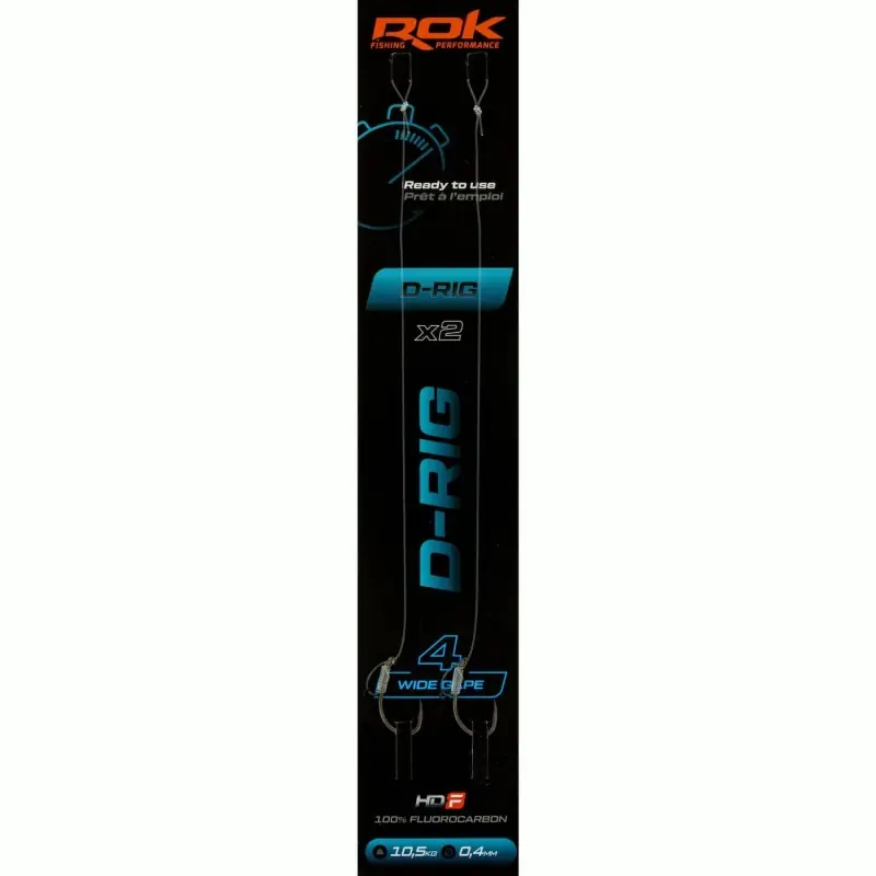 Must-Have D-RIG WG _4 – 2X PACK LOT DE 2X MONTAGES D-RIG WIDE GAPE _4 ROK FISHING PERFORMANCE