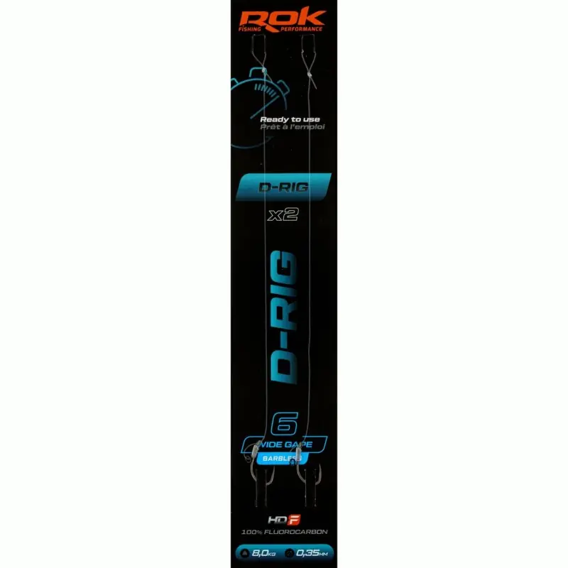 Réduction D-RIG WGB _6 – 2X PACK LOT DE 2X MONTAGES D-RIG WIDE GAPE BARBLESS _ ROK FISHING PERFORMANCE
