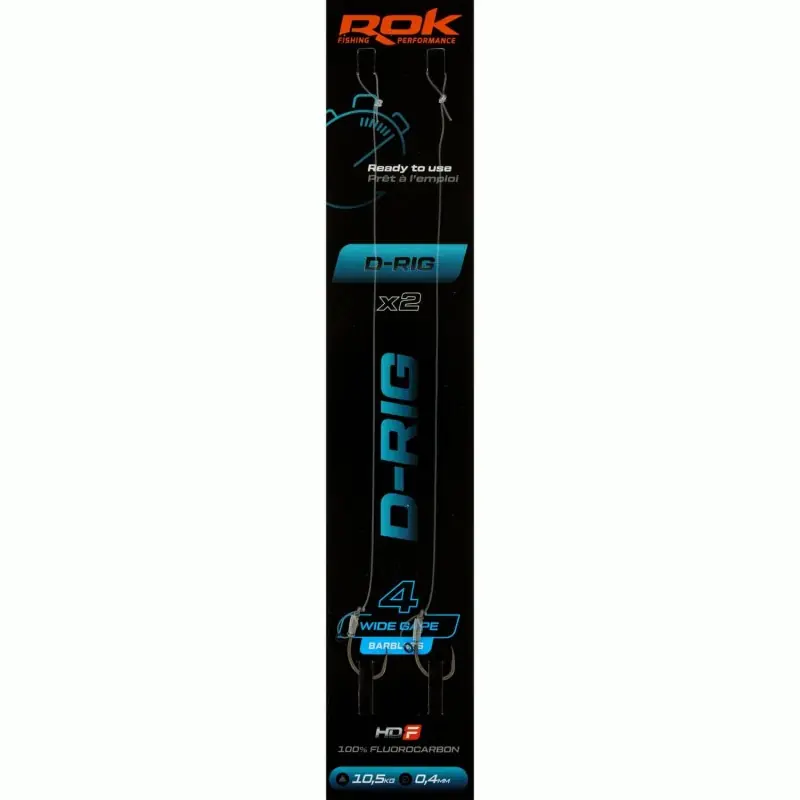 Solde D-RIG WGB _4 – 2X PACK LOT DE 2X MONTAGES D-RIG WIDE GAPE BARBLESS _ ROK FISHING PERFORMANCE