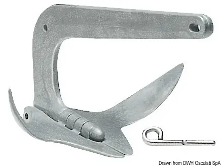 Ancre marine Trefoil Osculati pliable 5kg Produit De Marque