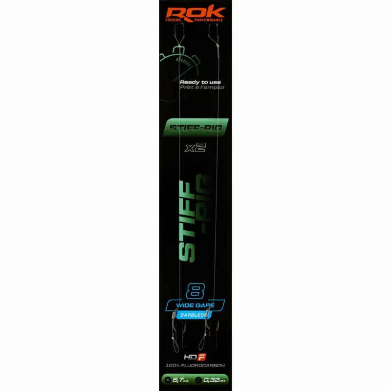 Promotion STIFF-RIG WGB _6 – 2X PACK LOT DE 2X MONTAGES STIFF-RIG WIDE GAPE BA ROK FISHING PERFORMANCE