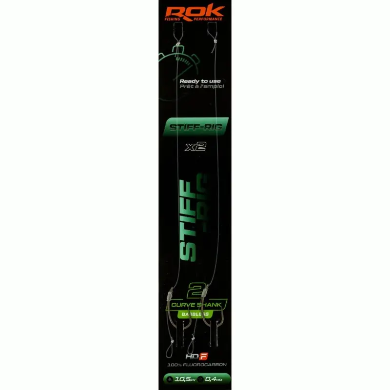 STIFF-RIG CSB _2 – 2X PACK LOT DE 2X MONTAGES STIFF-RIG CURVE SHANK ROK FISHING PERFORMANCE Vente Directe