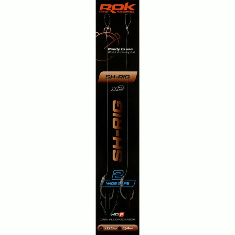 Populaire SH-RIG WG _2 – 2X PACK LOT DE 2X MONTAGES SH-RIG WIDE GAPE _2 ROK FISHING PERFORMANCE