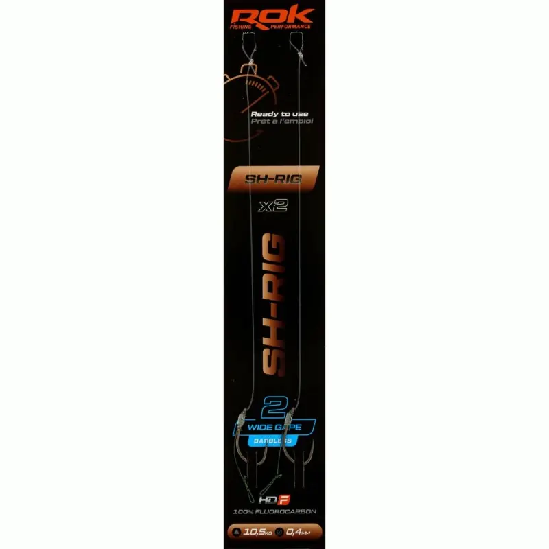 SH-RIG WGB _2 – 2X PACK LOT DE 2X MONTAGES SH-RIG WIDE GAPE BARBLESS ROK FISHING PERFORMANCE Offre Limitée