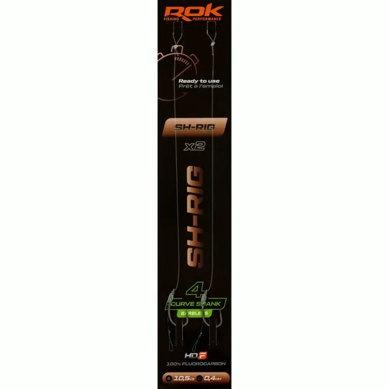 Commander Vite SH-RIG CSB _4 – 2X PACK LOT DE 2X MONTAGES SH-RIG CURVE SHANK BARBLE ROK FISHING PERFORMANCE