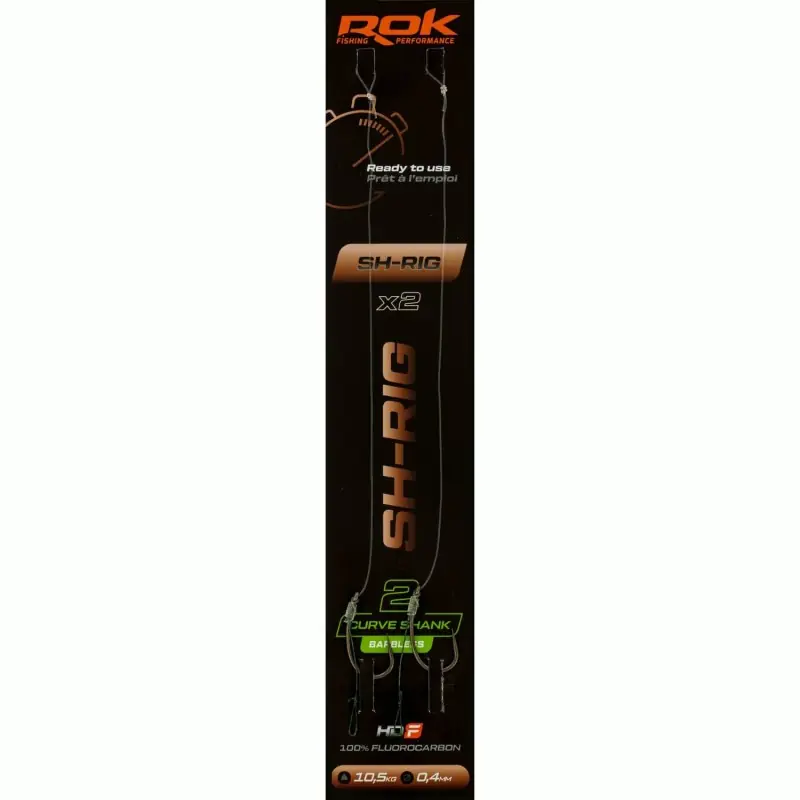 Achetez Aujourd&rsquo;hui SH-RIG CSB _2 – 2X PACK LOT DE 2X MONTAGES SH-RIG CURVE SHANK BARBLE ROK FISHING PERFORMANCE