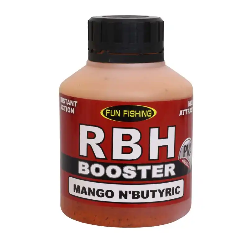 RBH BOOSTER 250ML – MANGO N’BUTYRIC FUN FISHING Offre Spéciale