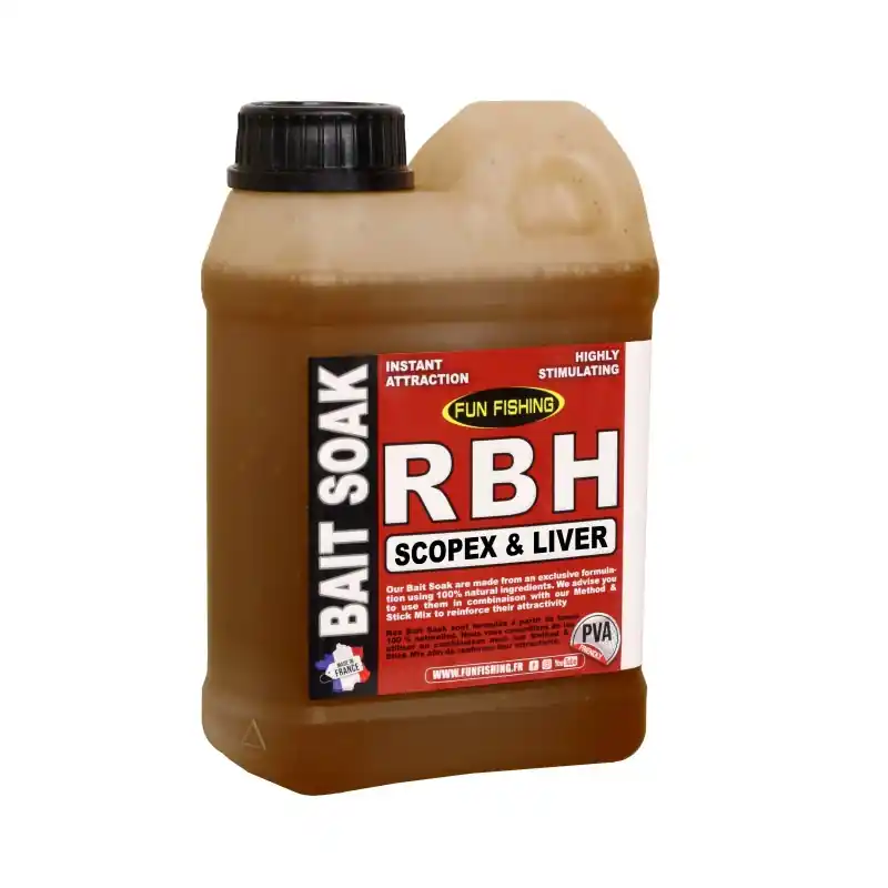 Expédition Rapide RBH BAIT SOAK SYSTEM – 1L – SCOPEX & LIVER FUN FISHING