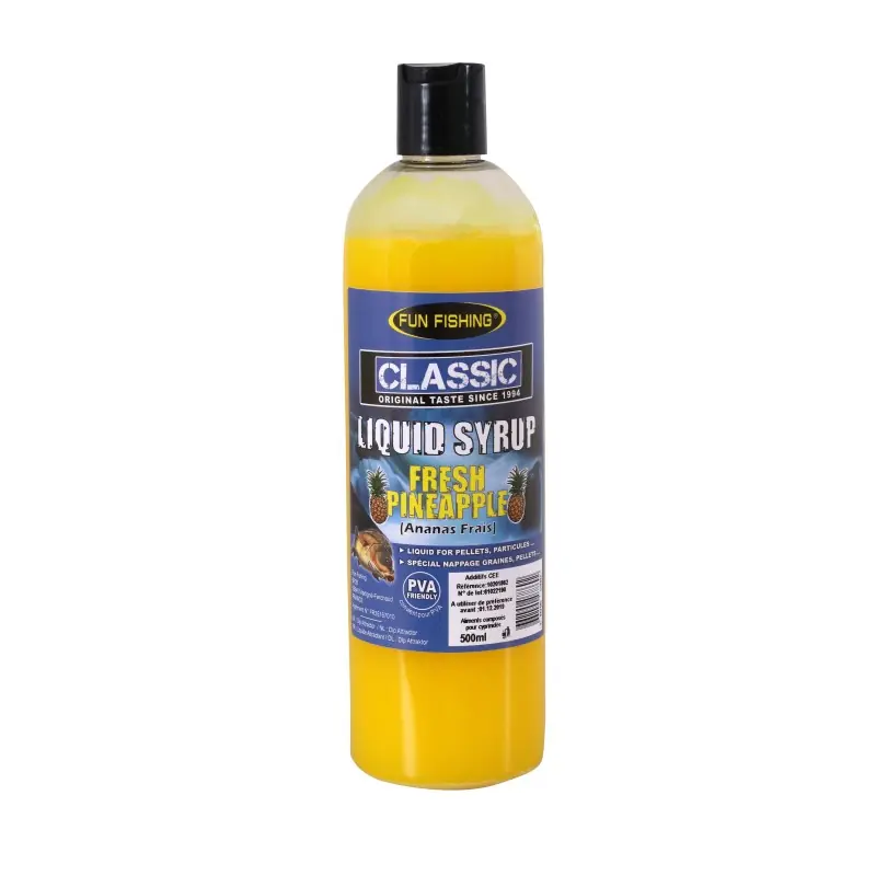 CLASSIC – LIQUID SYRUP – 480ML – ANANAS FRAIS FUN FISHING Expédition Rapide