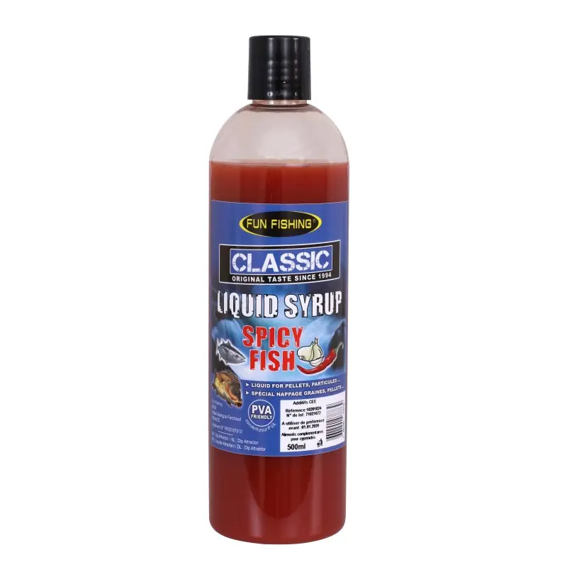 CLASSIC – LIQUID SYRUP – 480ML – SPICY FISH FUN FISHING Nouveauté