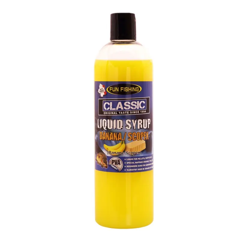 CLASSIC – LIQUID SYRUP – 480ML – BANANE SCOPEX FUN FISHING Pas Cher