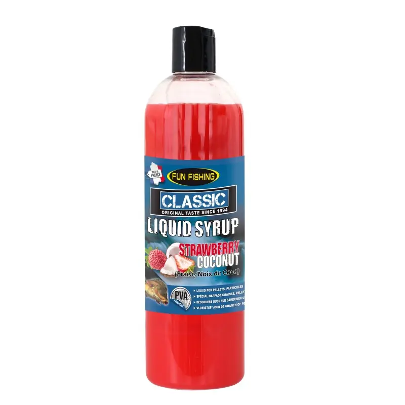 CLASSIC – LIQUID SYRUP – 480ML – STRAWBERRY COCONUT FUN FISHING Nouveauté
