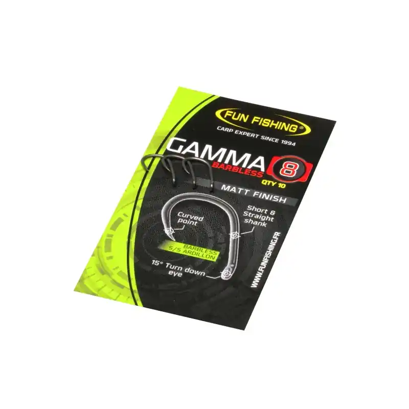 Vente Directe HAMECONS SERIE GAMMA SANS ARDILLON – TEFLONNE (X10) – TAILLE 8 FUN FISHING