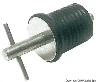 Bouchon nable inox Osculati avec joint néoprène 22 mm Vente Directe