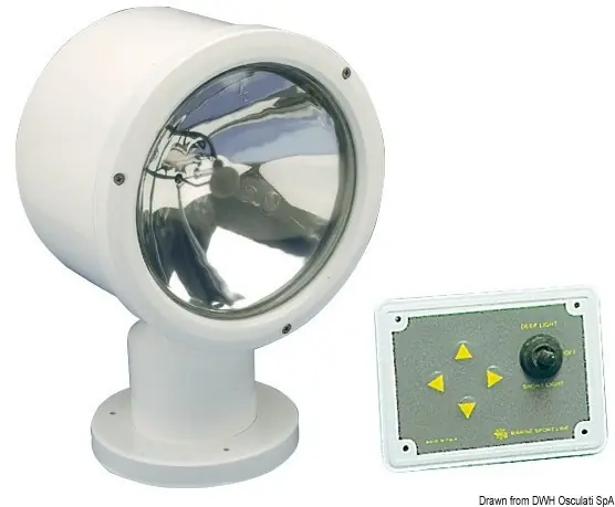 Vente Flash Projecteur télécommandé Osculati Mega avec ampoule étanche Sealed Beam de 7’’