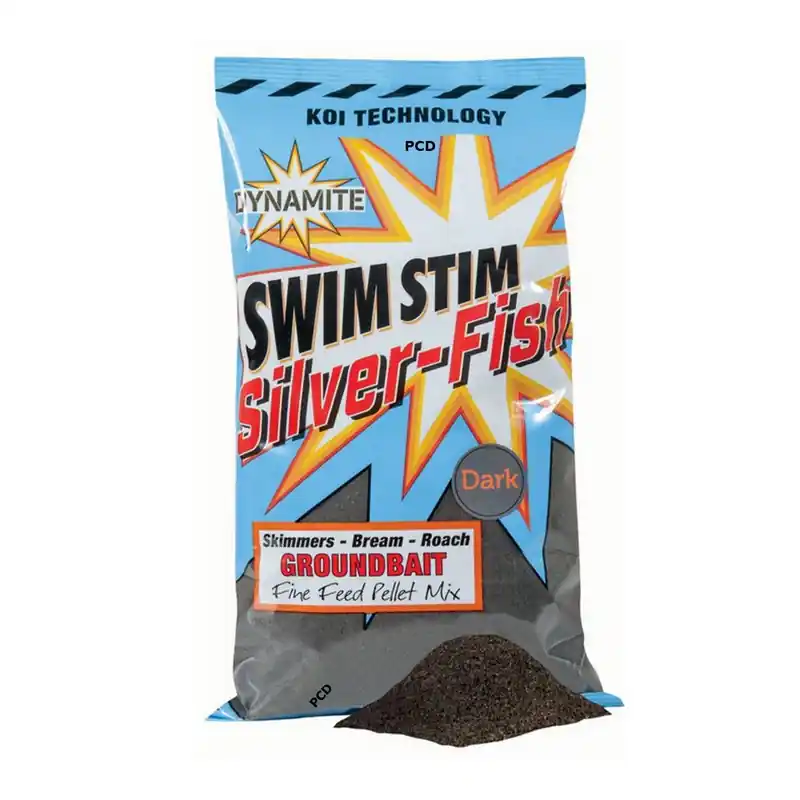 Nouveauté Amorce Dynamite Baits 900G Swim Stim Silver Fish Groundbait Dark