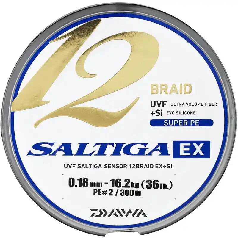 Tresse Daiwa Saltiga 12 Braid EX Multicolore 300m Haute Qualité