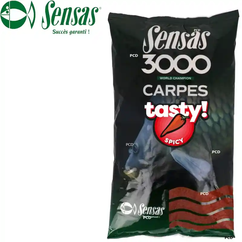 AMORCE SENSAS 3000 CARP TASTY SPICY 1KG Produit De Marque