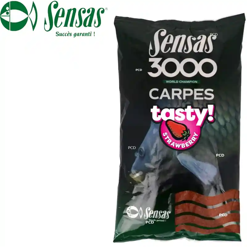 AMORCE SENSAS 3000 CARP TASTY STRAWBERRY 1KG Quantité Limitée