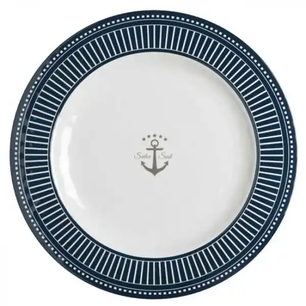 Paiement Sécurisé Assiette Plate Marine Business – Collection Sailor Soul – 6 Pièces