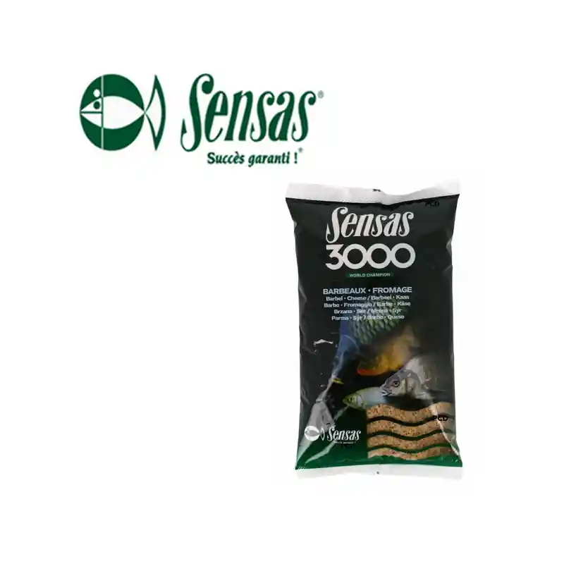AMORCE SENSAS 3000 BARBEAU FROMAGE 1KG Nouvelle Collection