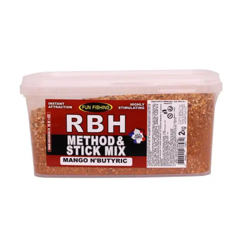 Remise RBH METHOD & STICK MIX – 2KG – MANGO N‘BUTYRIC FUN FISHING