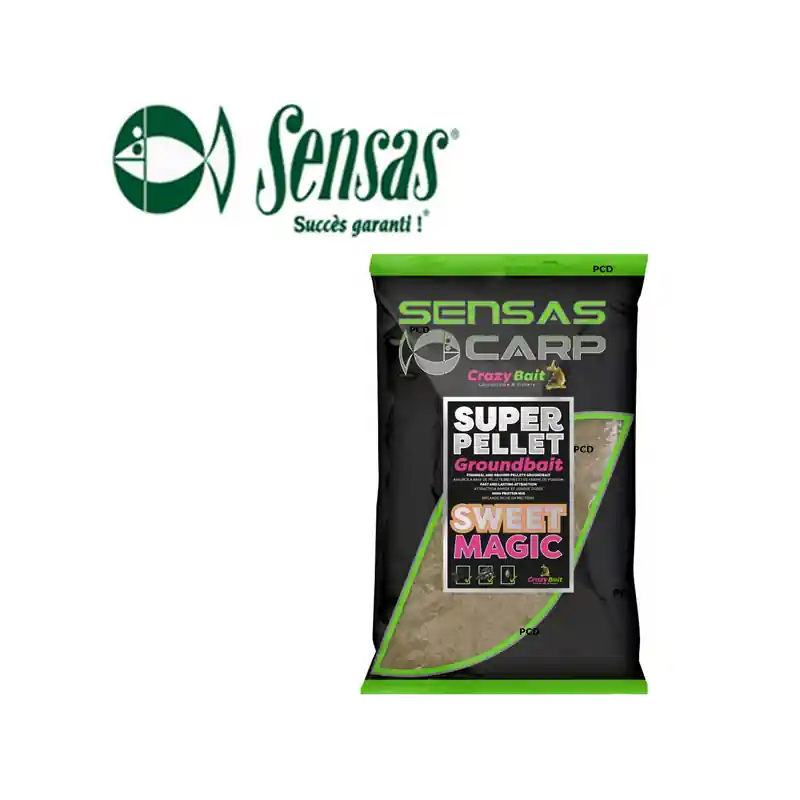 Acheter Direct AMORCE SENSAS CRAZY BAIT SUPER PELLET GROUNDBAIT SWEET MAGIC 1KG