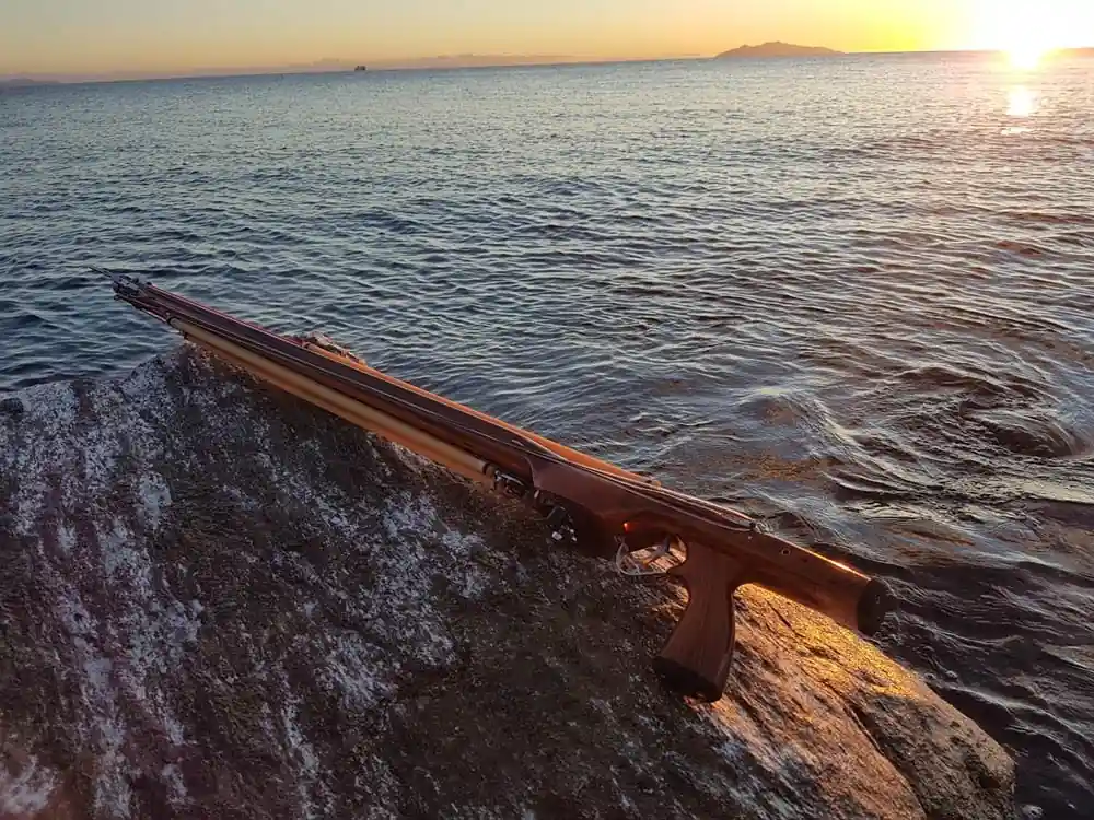Arbalète fusil harpon bois chasse sous marine Teaksea Beam Neutron 85 Jusqu&rsquo;à Épuisement Des Stocks
