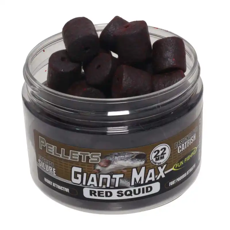 Seulement Aujourd&rsquo;hui GIANT MAX – PELLETS PERCES – 250GR – 22MM – RED SQUID FUN FISHING