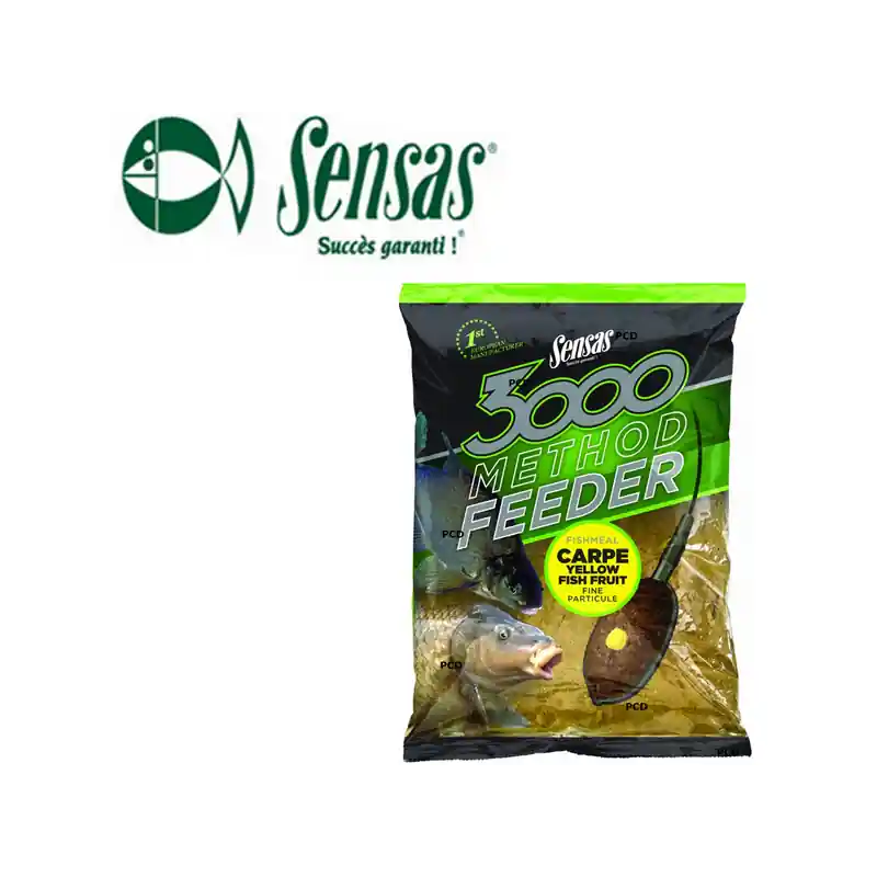 AMORCE SENSAS 3000 METHOD FEEDER CARPE YELLOW 1KG Nouvel Arrivage