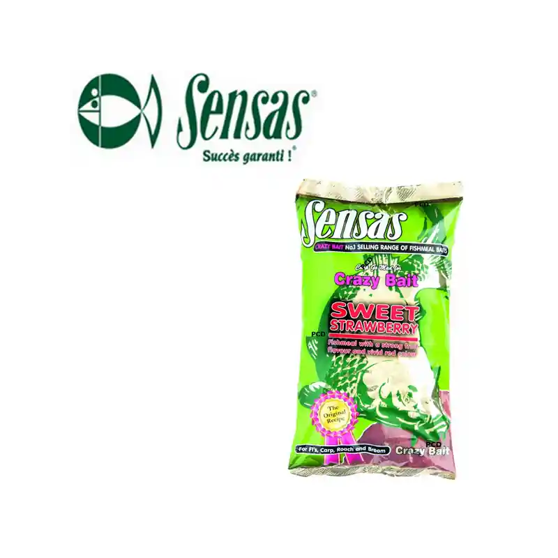 AMORCE CARPODROME SENSAS 3000 CRAZY BAIT SWEET STRAWBERRY 1KG Offre Exclusive