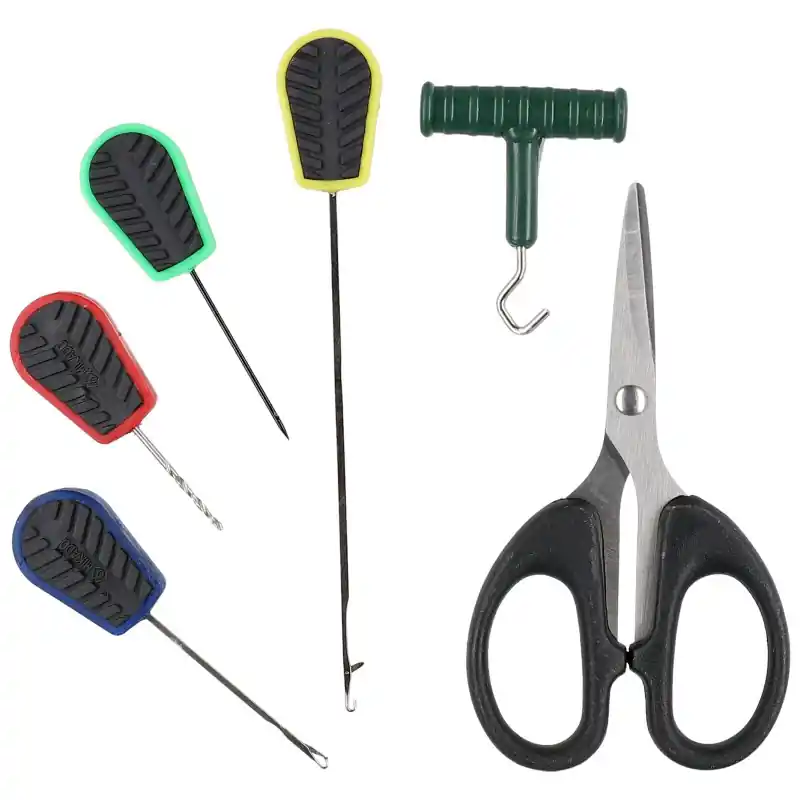 Satisfait Ou Remboursé PACK OUTILLAGE CARPE BAITING NEEDLES SET WITH SCISSORS