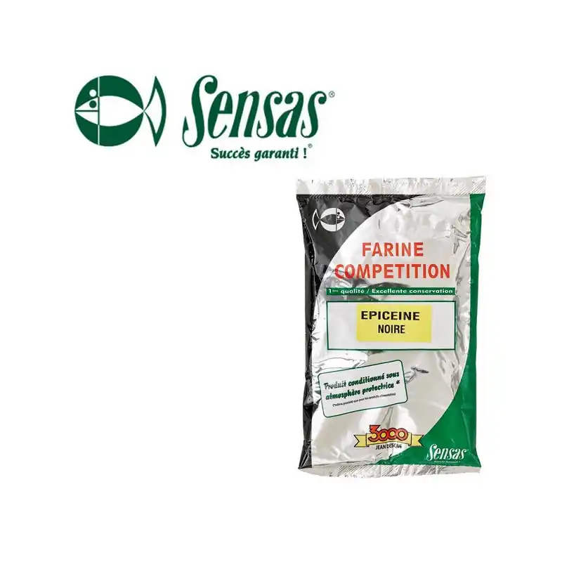 Top Vente FARINE SENSAS 3000 COMPETITION SUPER EPICEINE NOIRE 700G