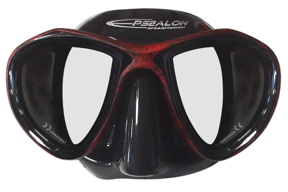 Dernier Modèle Masque de chasse sous marine en apnée Epsealon E-Visio 2 Red fusion