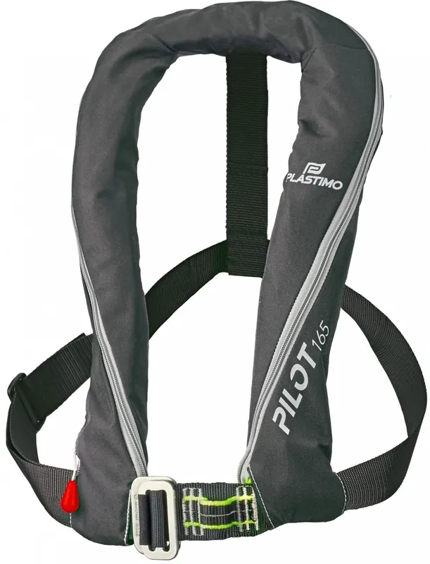 Gilet gonflable Plastimo Pilot 165N Manuel Noir + Harnais Super Prix