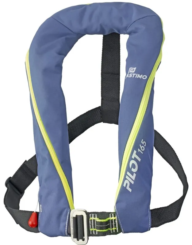 Gilet gonflable Plastimo Pilot 165N Manuel Bleu + Harnais Dernière Chance