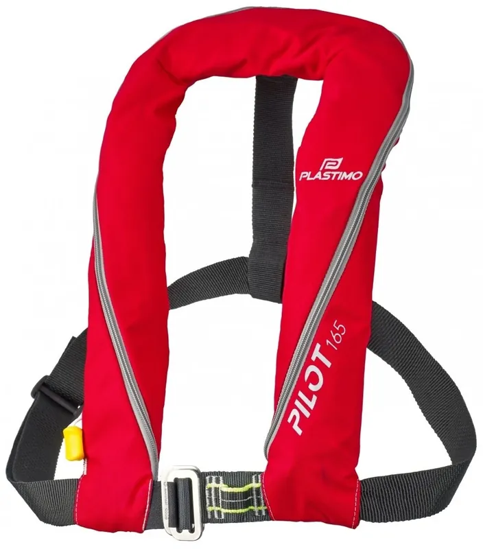Vente Directe Gilet gonflable Plastimo Pilot 165N Hydrostatique Hammar Rouge + Harnais