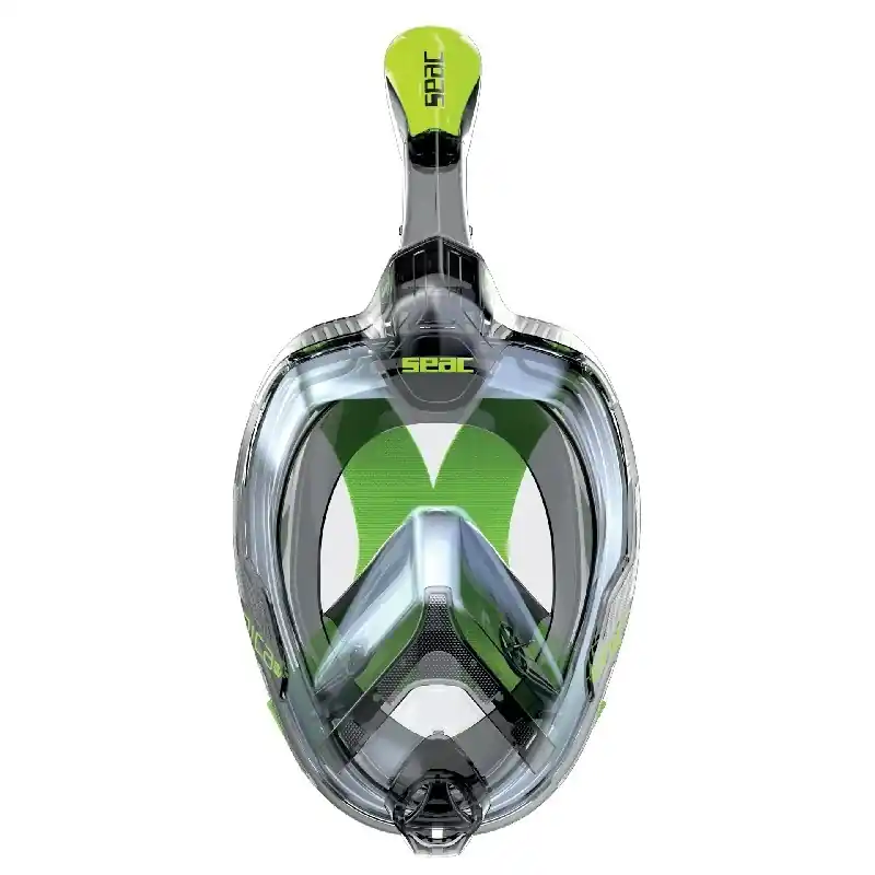 Authentique Masque Facial snorkeling Seac sub Magica Noir-Vert Adulte L/XL
