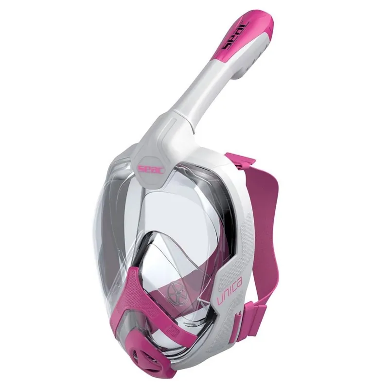 Masque Facial intégral Snorkeling Seac Unica Blanc/Rose S/M Dernière Chance