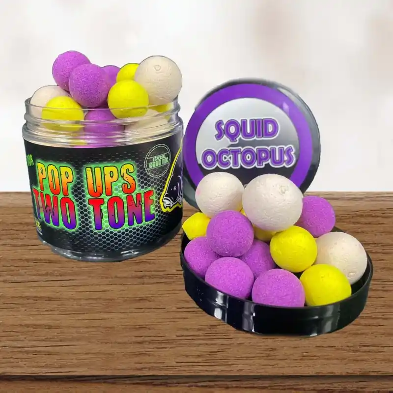 FLUOR POP UP TWO TONE 14/20MM SQUID OCTOPUS 60G PROELITE BAITS Offre Limitée