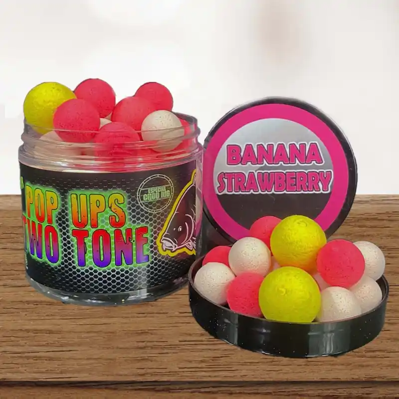 FLUOR POP UP TWO TONE 14/20MM BANANA STRAWBERRY 60G PROELITE BAITS Bon Marché