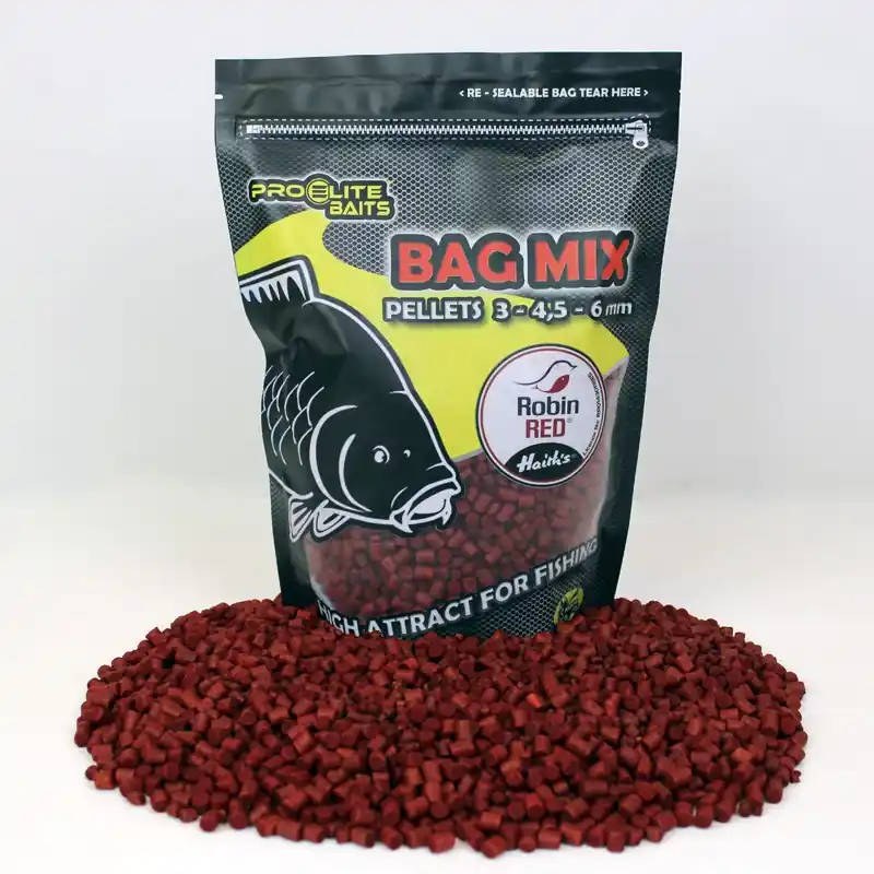 PELLETS BAG MIX 3/4.5/6MM ROBIN RED 800G PROELITE BAITS Commander Vite