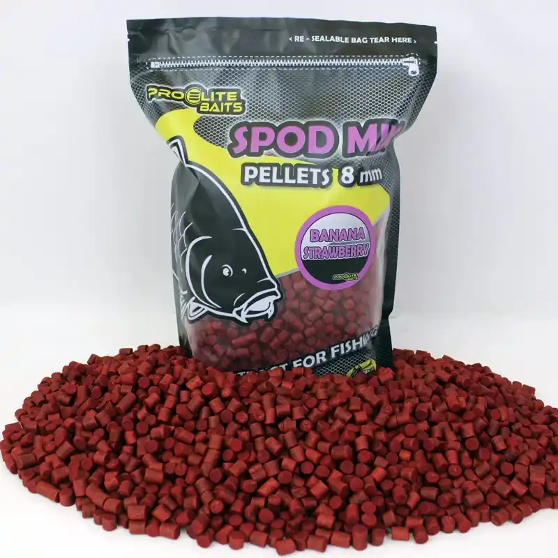 Authentique SPOD MIX 8MM PELLETS BANANA STRAWBERRY 1.8KG PROELITE BAITS