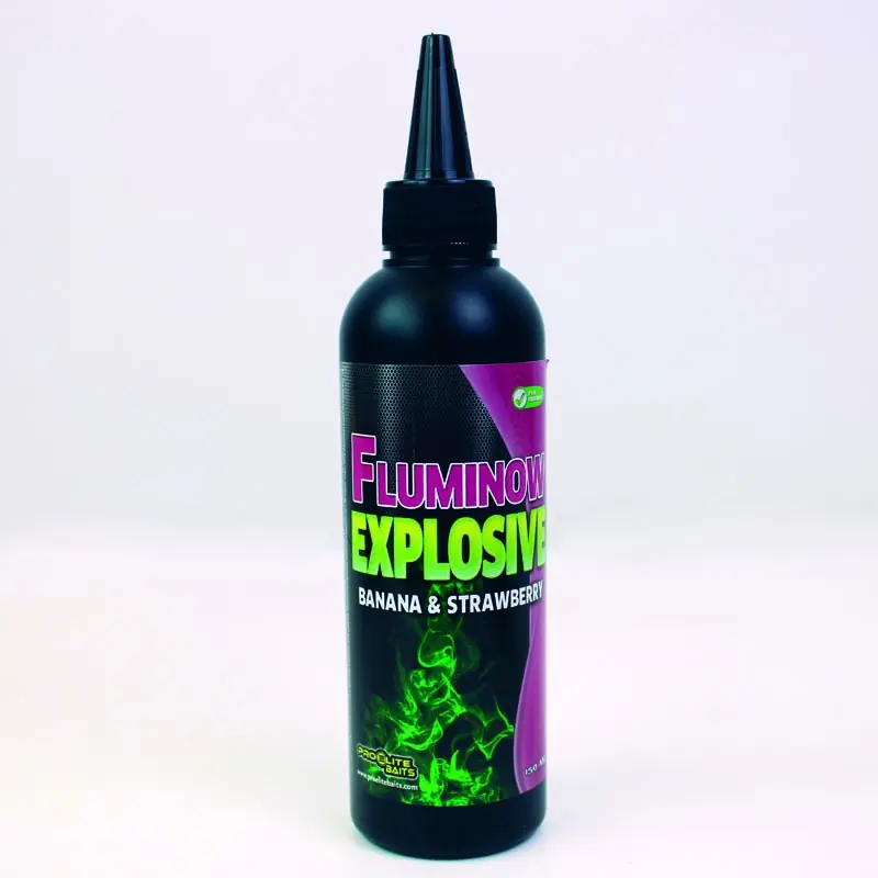 FLUMINOW EXPLOSIVE BANANA STRAWBERRY 200ML PROELITE BAITS Jusqu&rsquo;à Épuisement Des Stocks