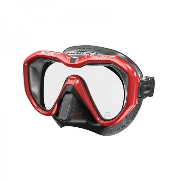 Prix Promo Masque Italica Seac Sub silicone Rouge
