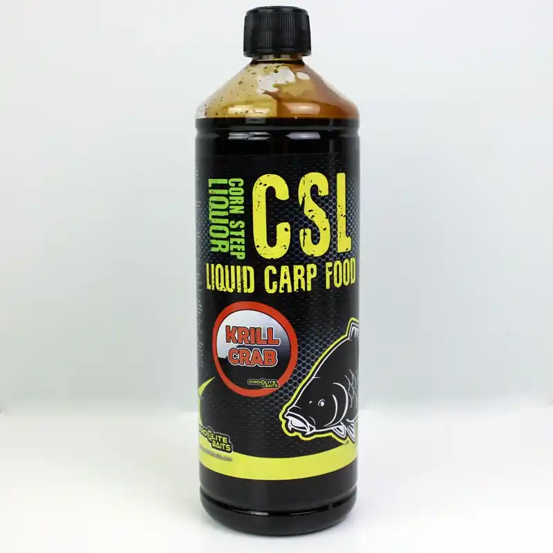 CSL LIQUID CARP FOOD KRILL CRAB BAITS 1L PROELITE BAITS Affaire À Saisir