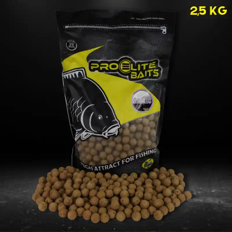 BOILIE NATURAL FOODS 20MM GARLIC 2.5KG PROELITE BAITS Meilleur Choix
